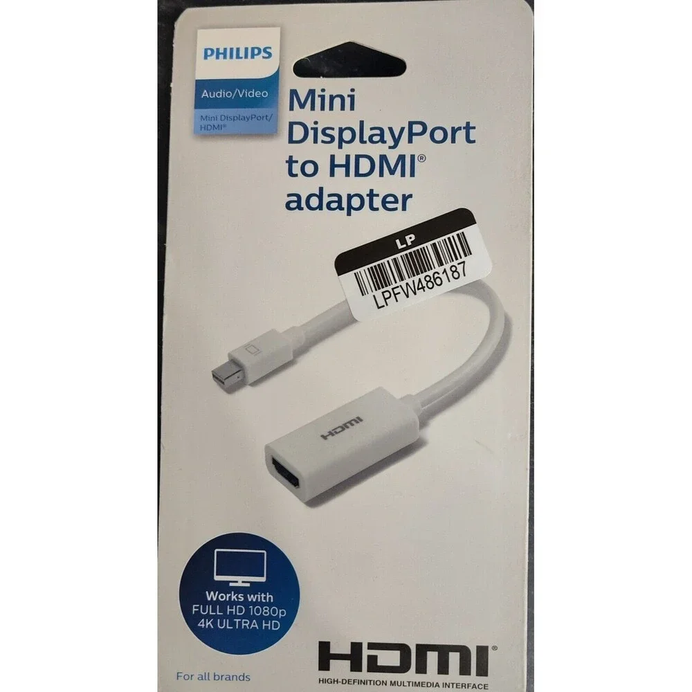 Philips Mini DisplayPort to HDMI Adapter White - NEW